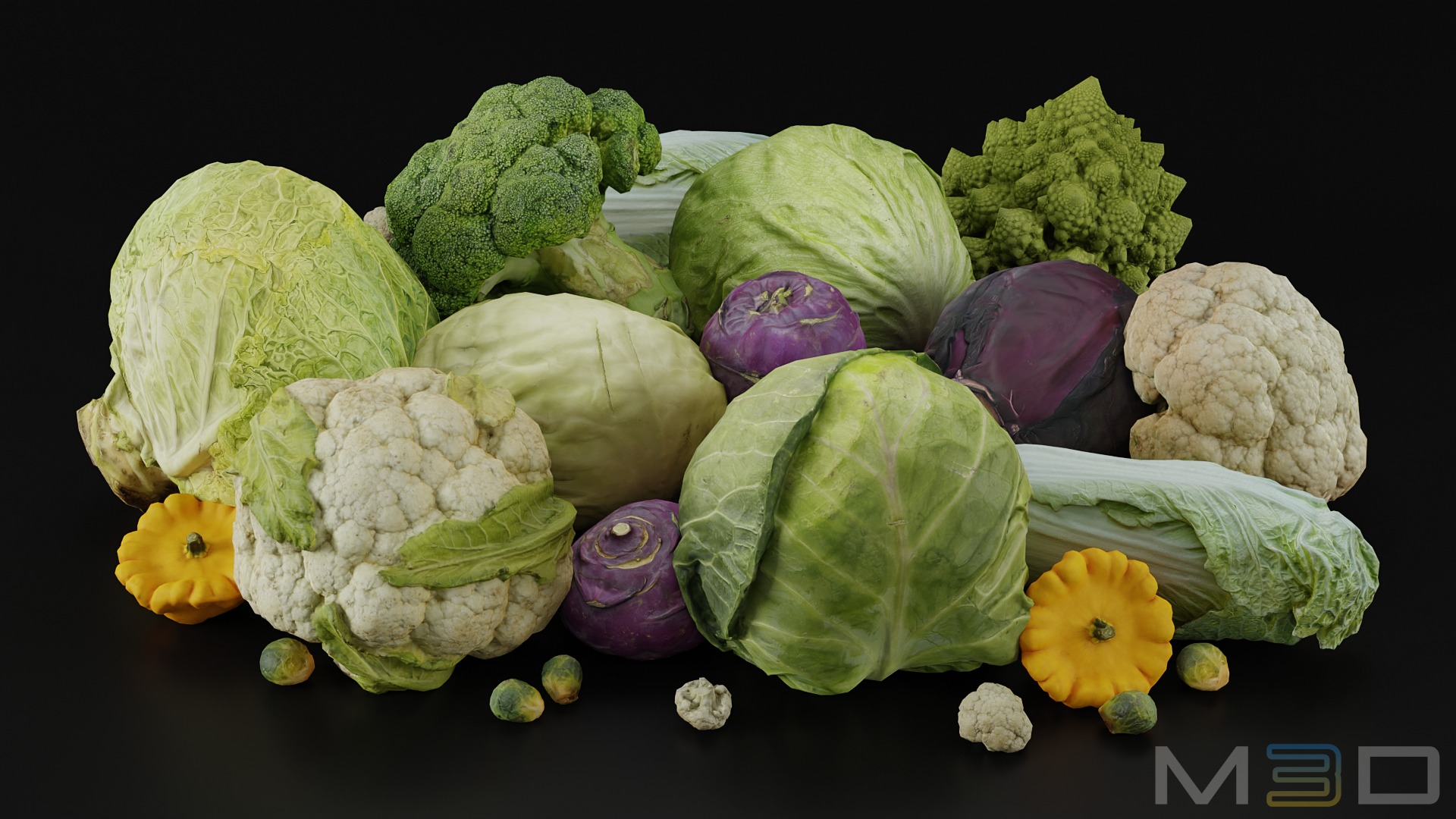 Fruit and Vegetable BUNDLE Low-poly 3D model_5