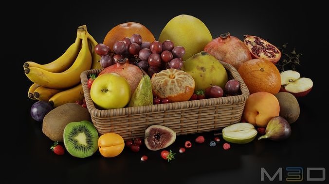 Fruit and Vegetable BUNDLE Low-poly 3D model 5