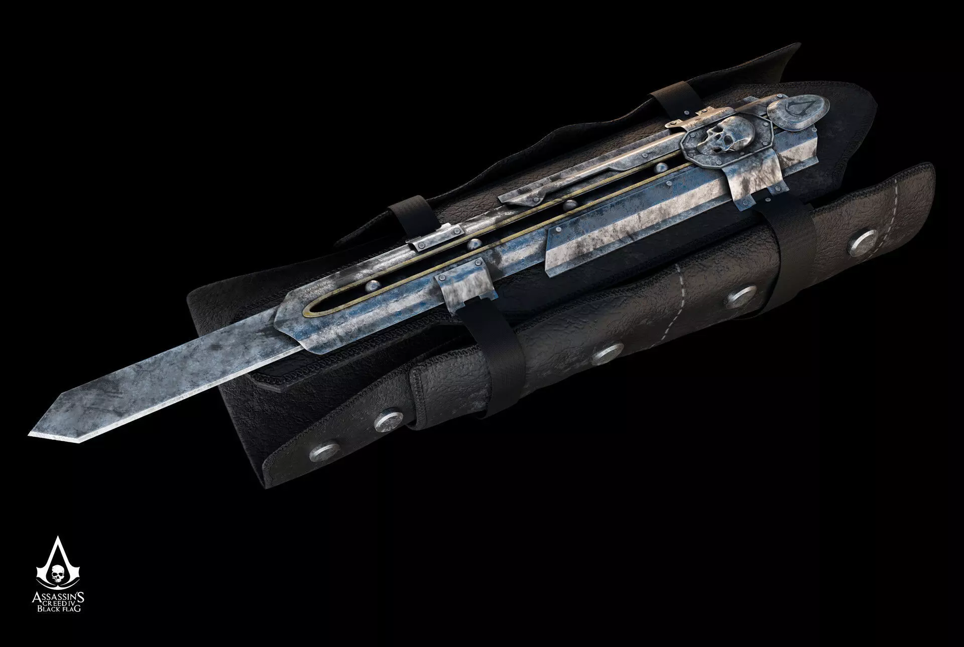 Assassins Creed Black Flag Hidden Blade 3D model_0