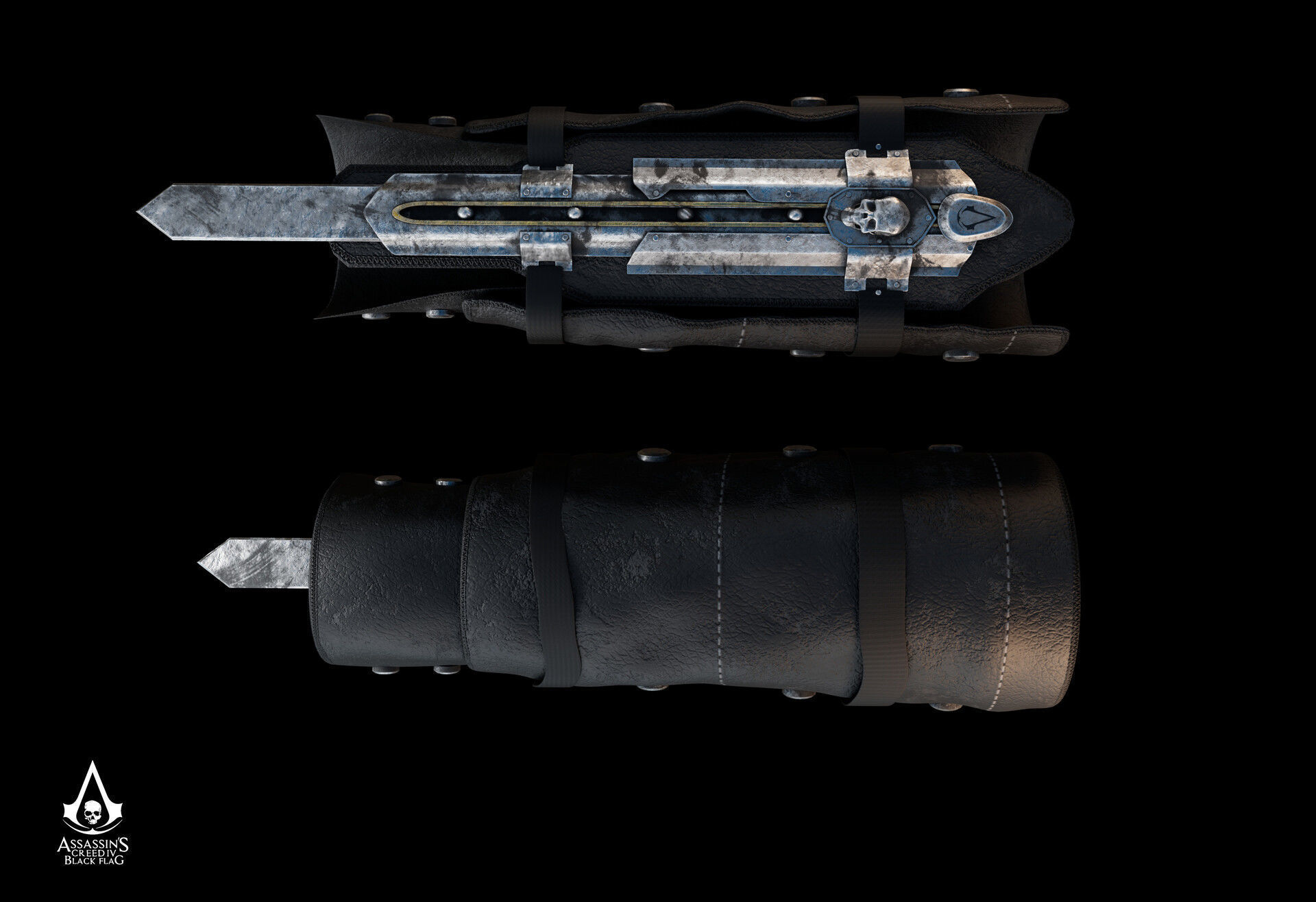 Assassins Creed Black Flag Hidden Blade 3D model_1