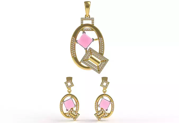 Diamond Pendant Set 24