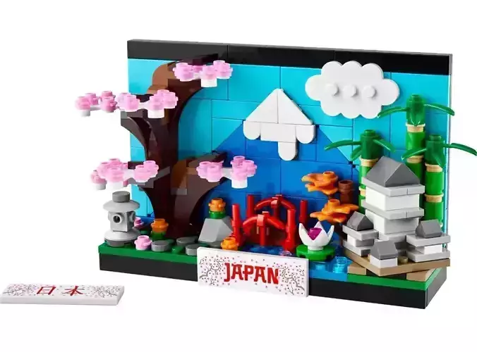 PixelBricks3D - LEGO Japan Postcard  3D print model