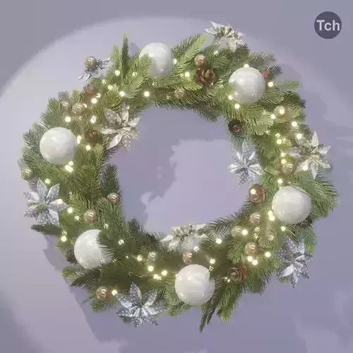 Christmas wreath in scandi style
