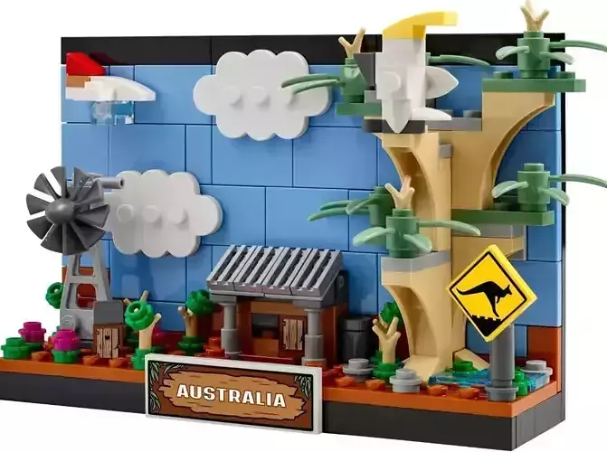 PixelBricks3D - LEGO Australia Postcard  3D print model