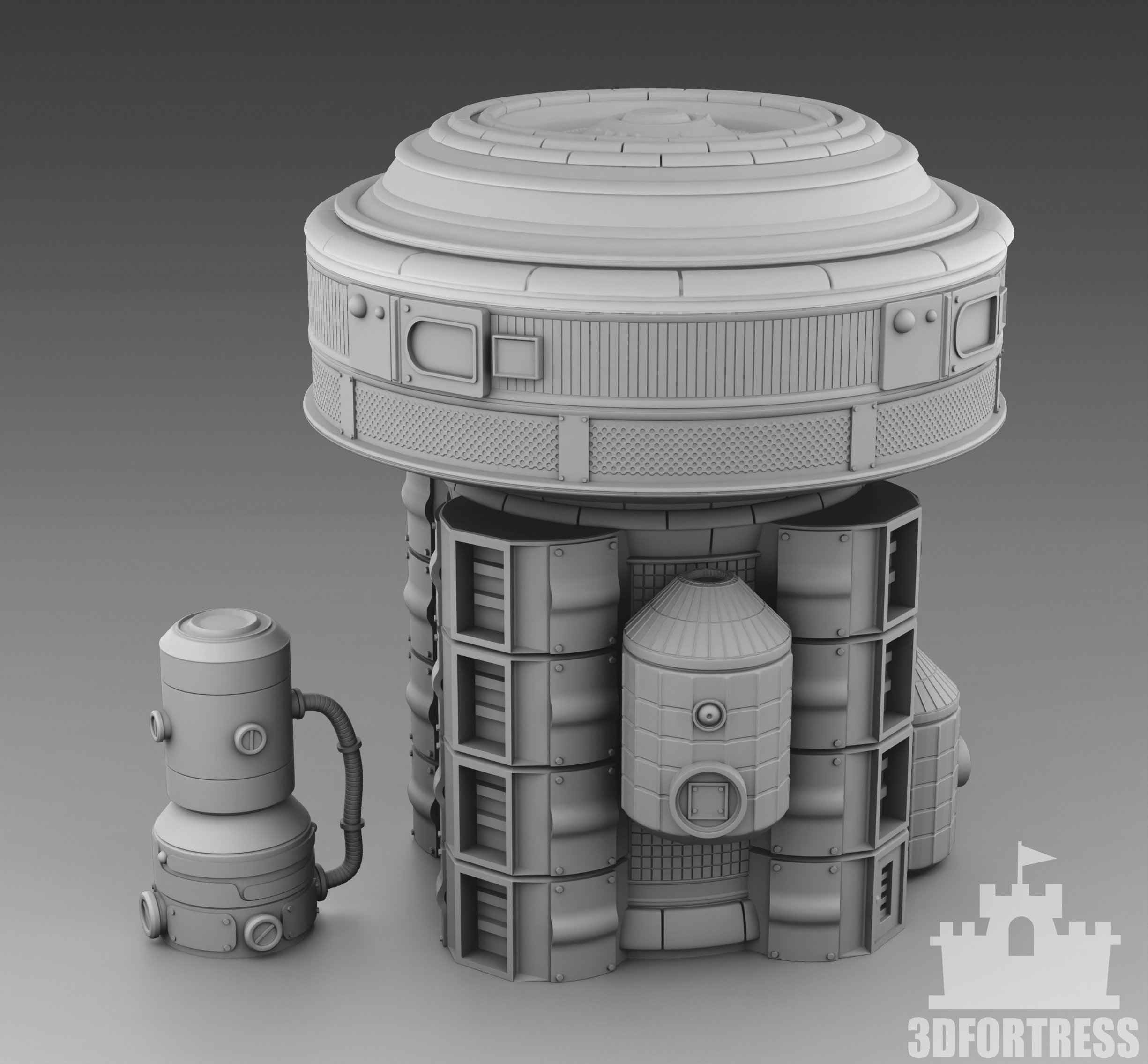 Martian Base 3D print model_4