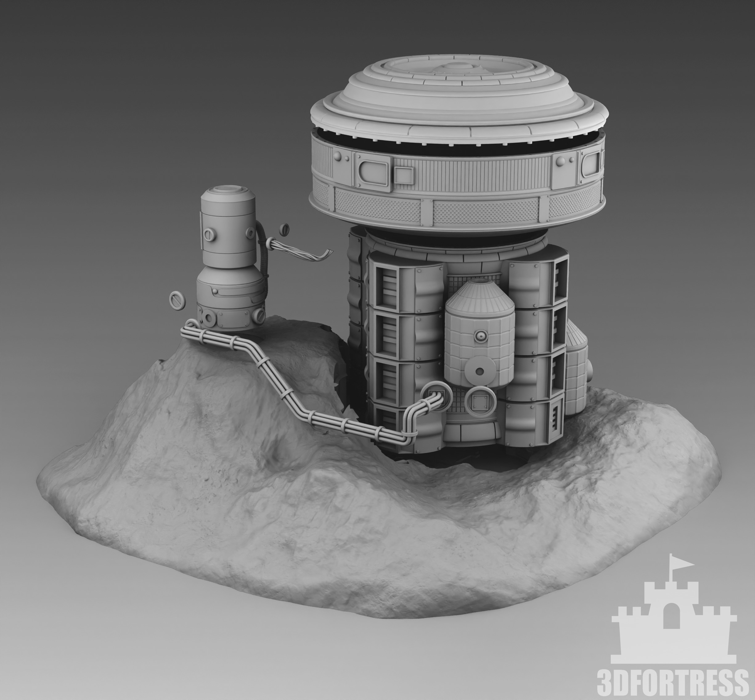 Martian Base 3D print model_2