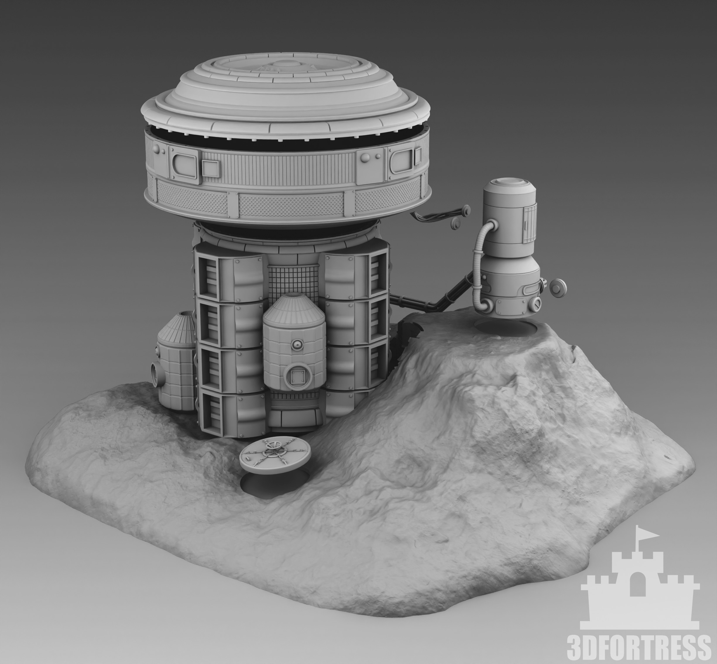 Martian Base 3D print model_3