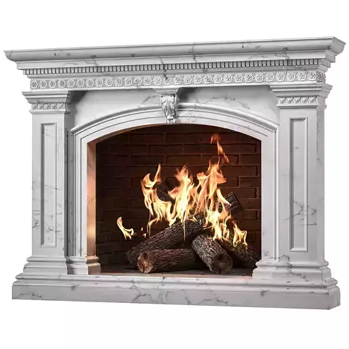 blk wood classical fireplace art 005