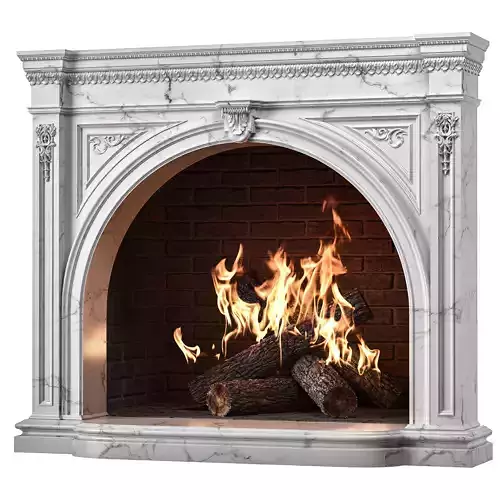 blk wood classical fireplace art 004