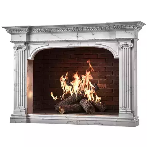 blk wood classical fireplace art 001