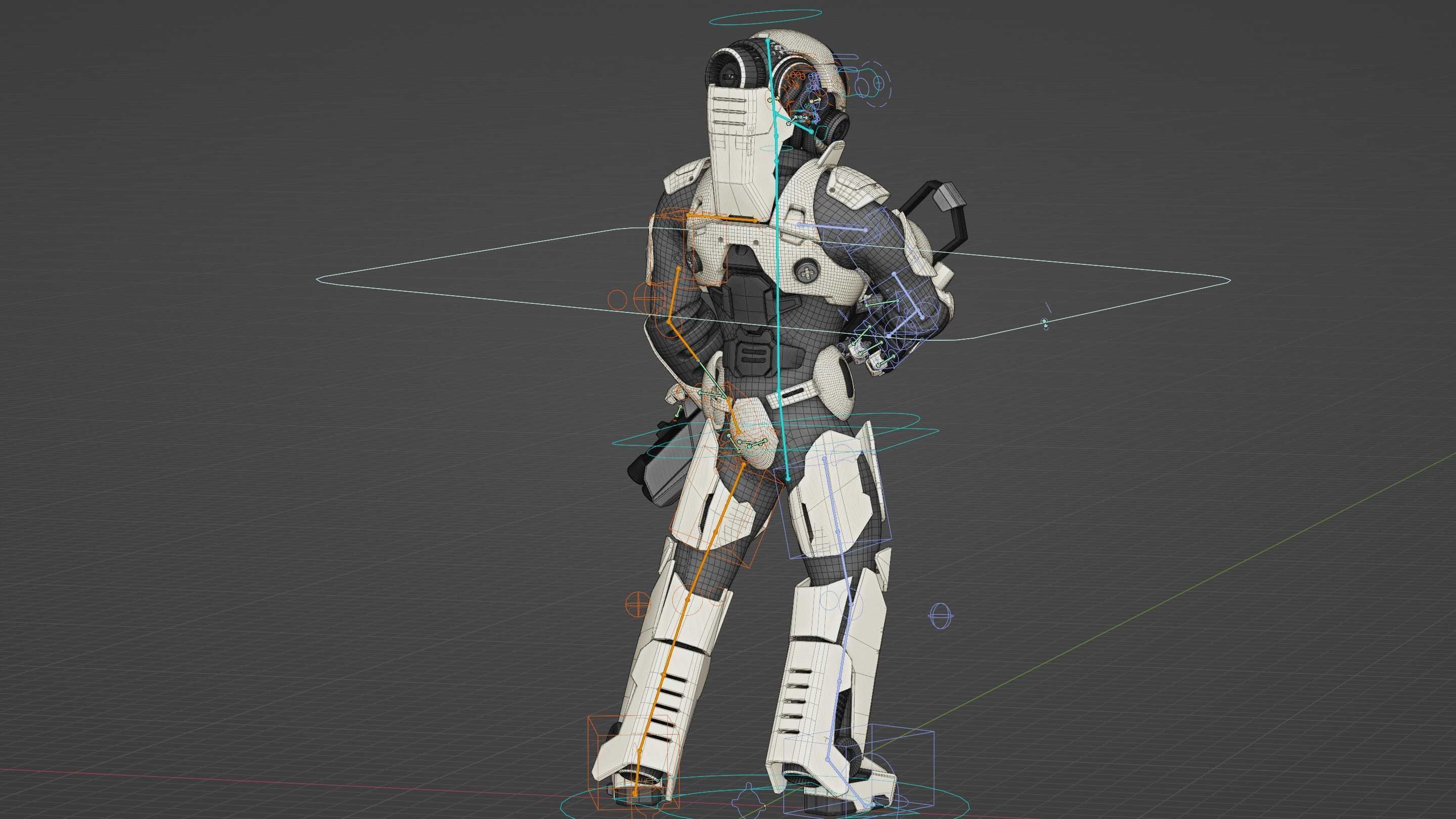 CYBORG SOLDIER RX-5 Rigged for Unreal Engine - Unity - MIXAMO 3D model_38