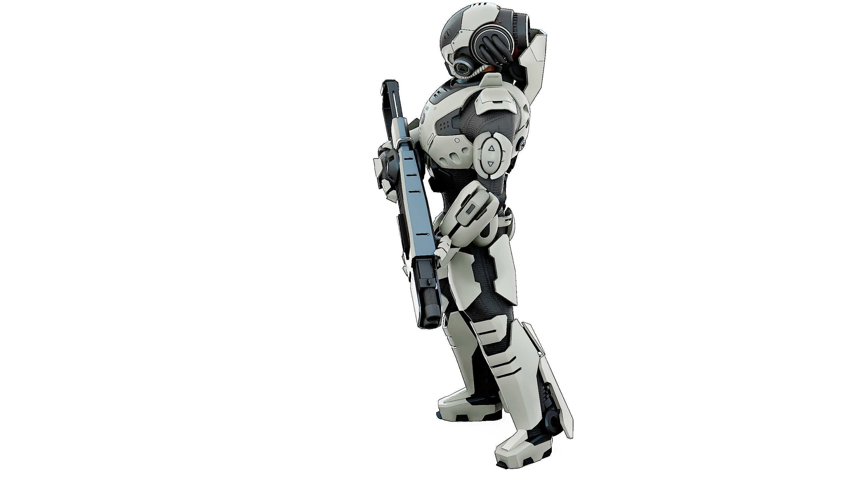 CYBORG SOLDIER RX-5 Rigged for Unreal Engine - Unity - MIXAMO 3D model_18