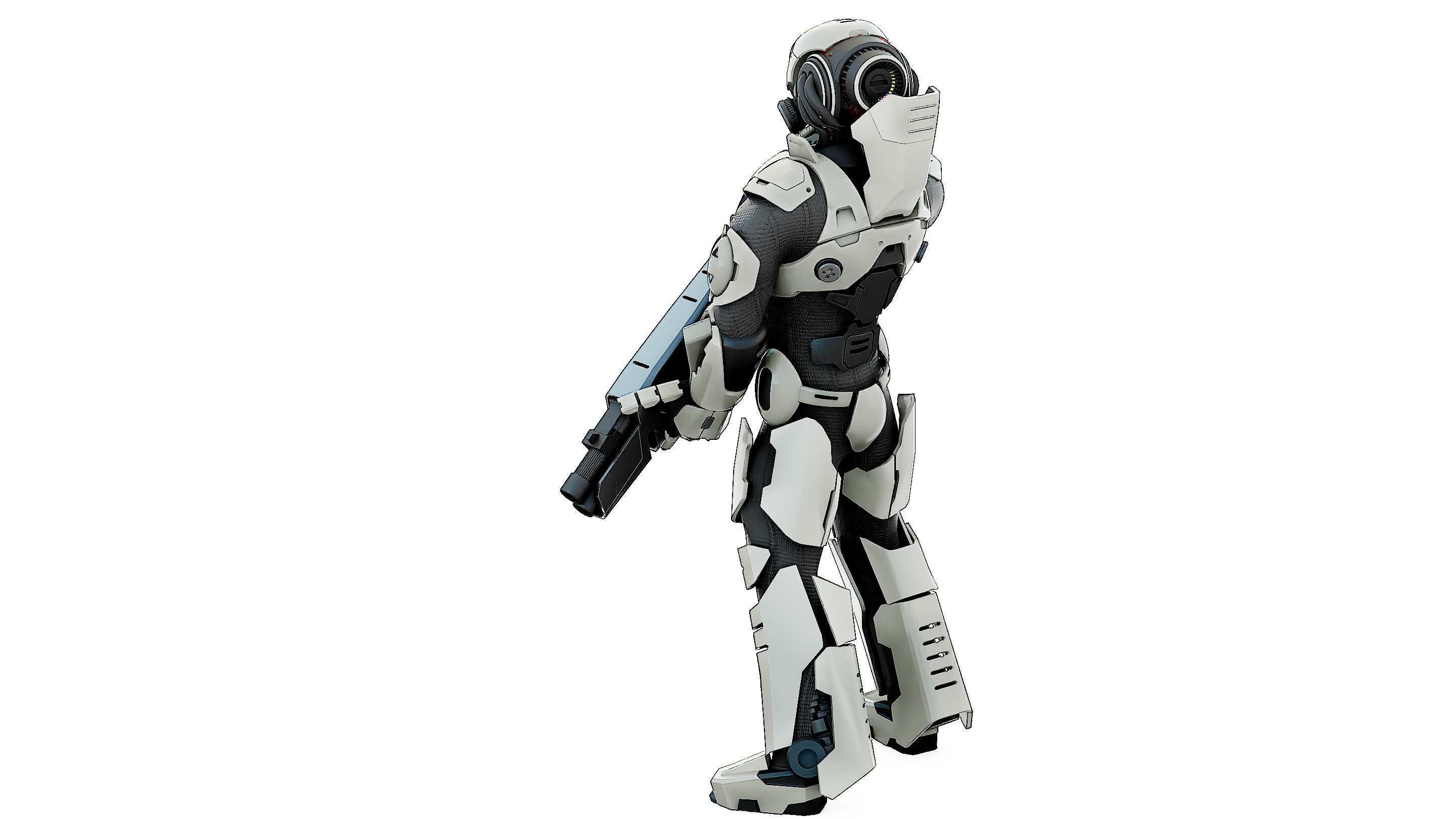 CYBORG SOLDIER RX-5 Rigged for Unreal Engine - Unity - MIXAMO 3D model_15