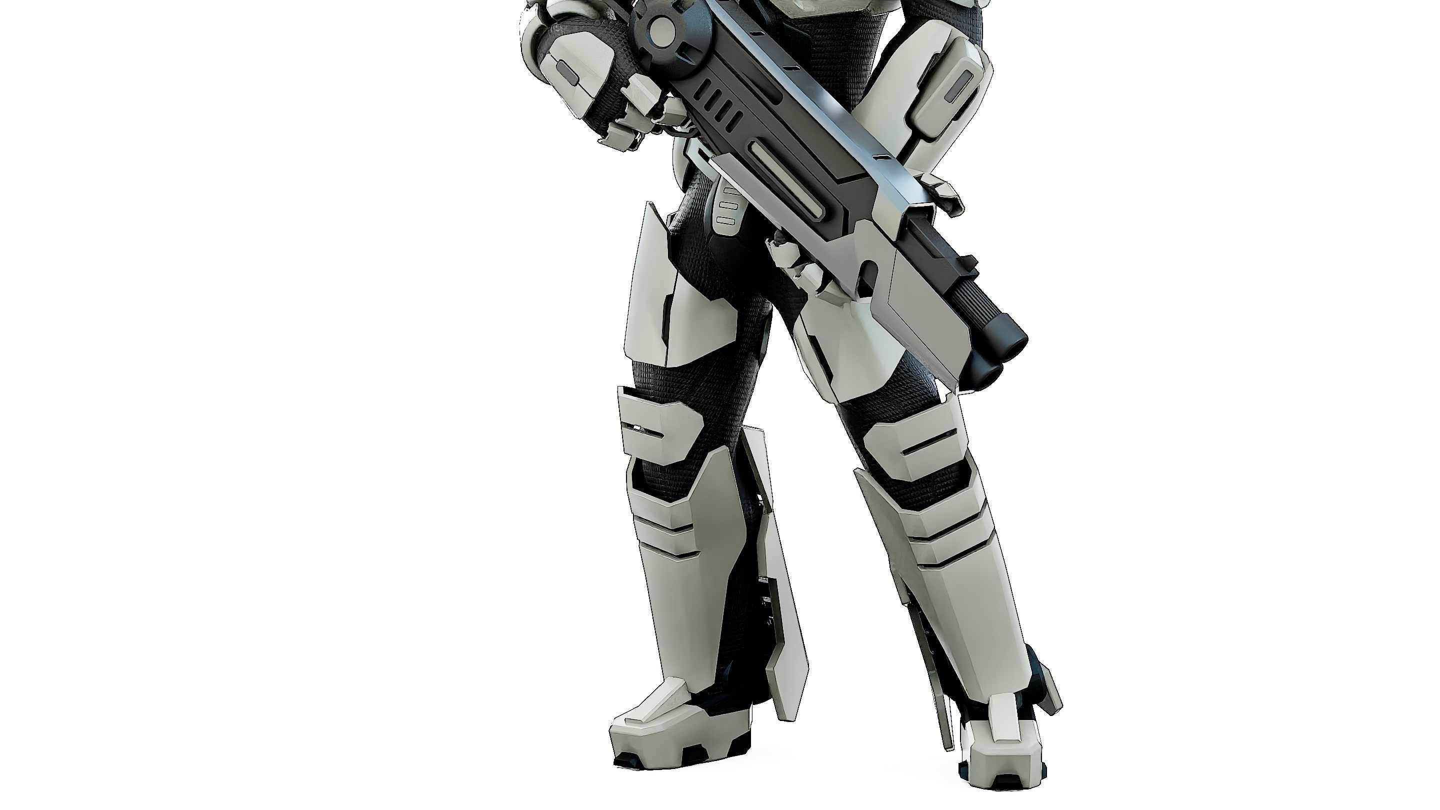 CYBORG SOLDIER RX-5 Rigged for Unreal Engine - Unity - MIXAMO 3D model_27