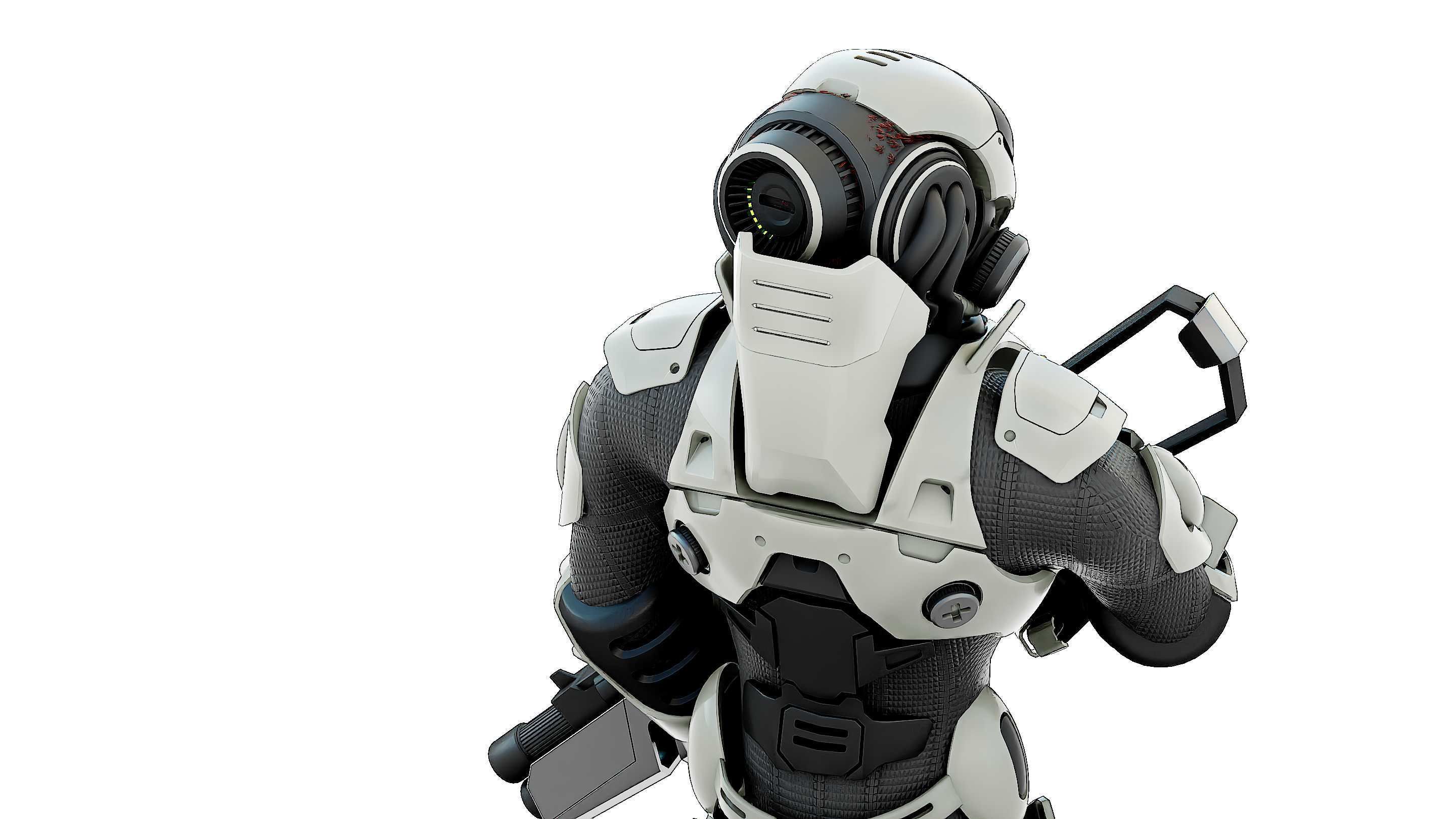 CYBORG SOLDIER RX-5 Rigged for Unreal Engine - Unity - MIXAMO 3D model_25