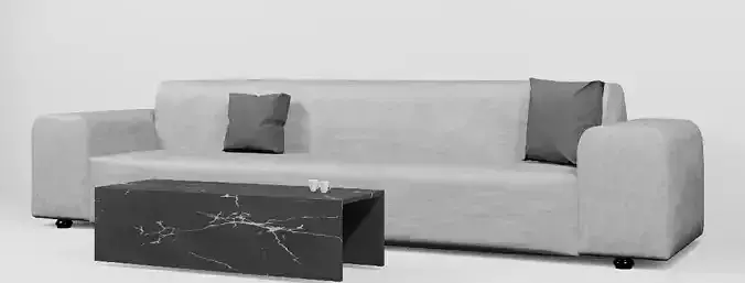 Living room model with Blender 