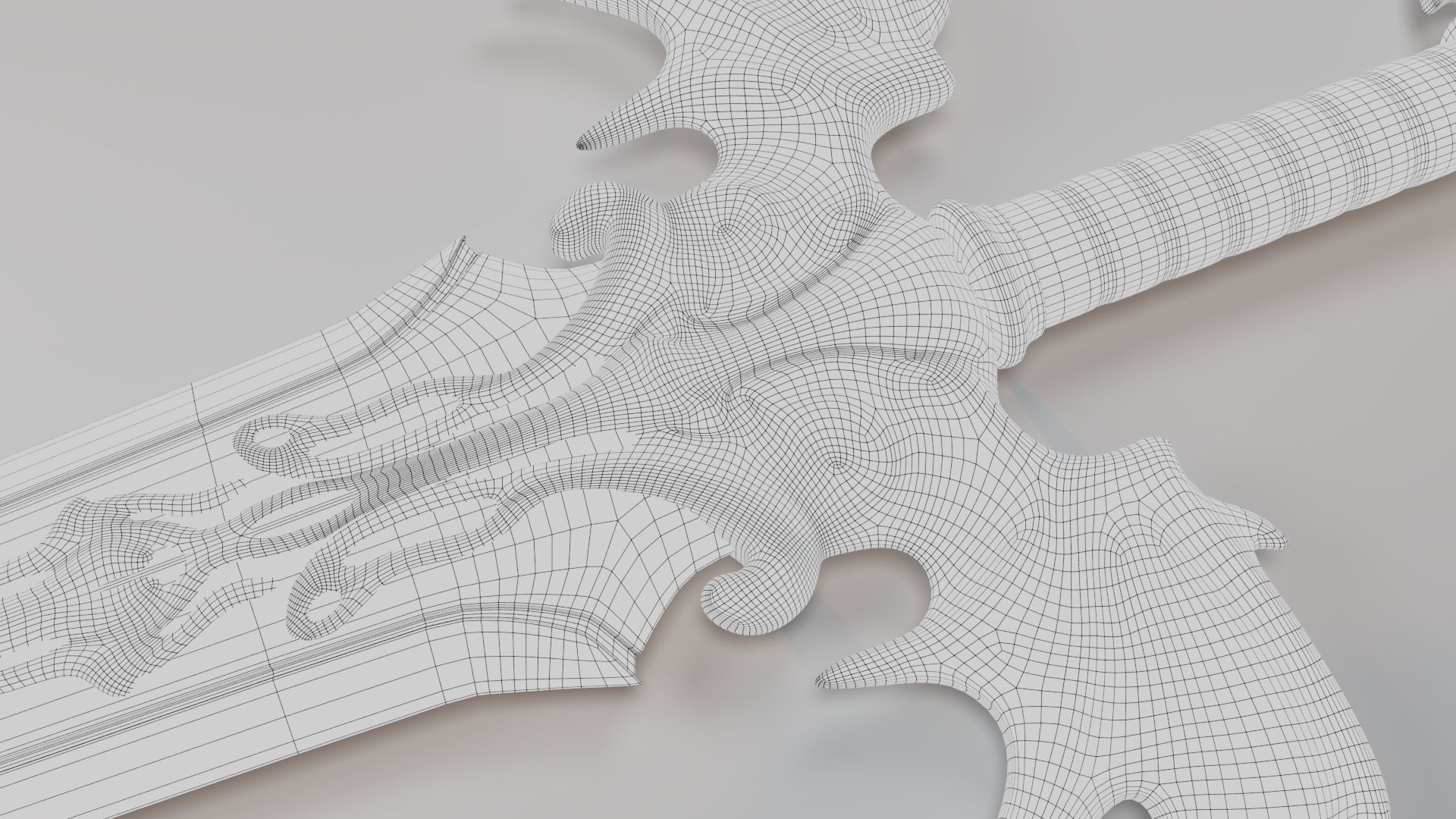 Dragon Sword Game Asset Low-poly 3D model_7