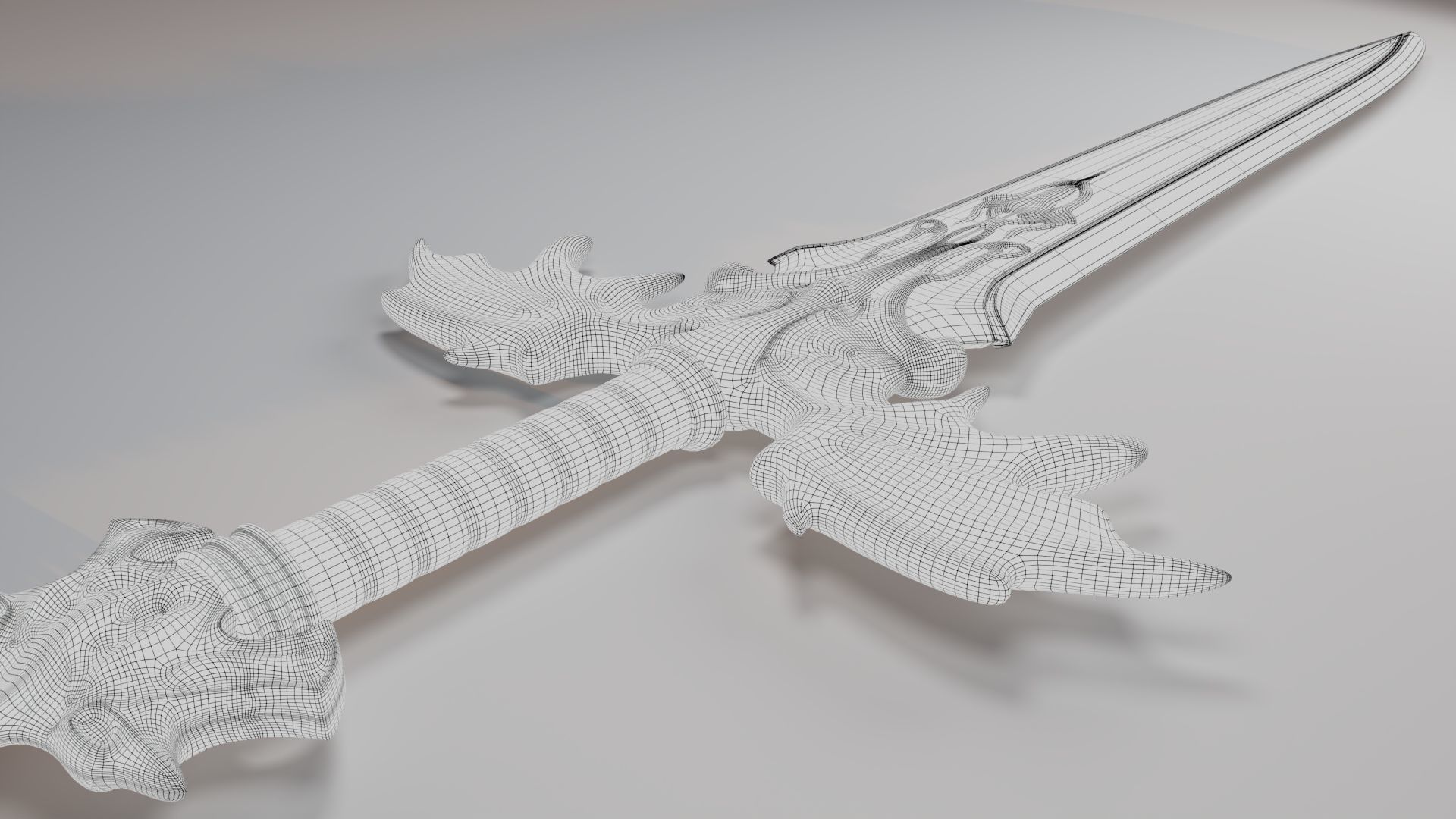 Dragon Sword Game Asset Low-poly 3D model_5