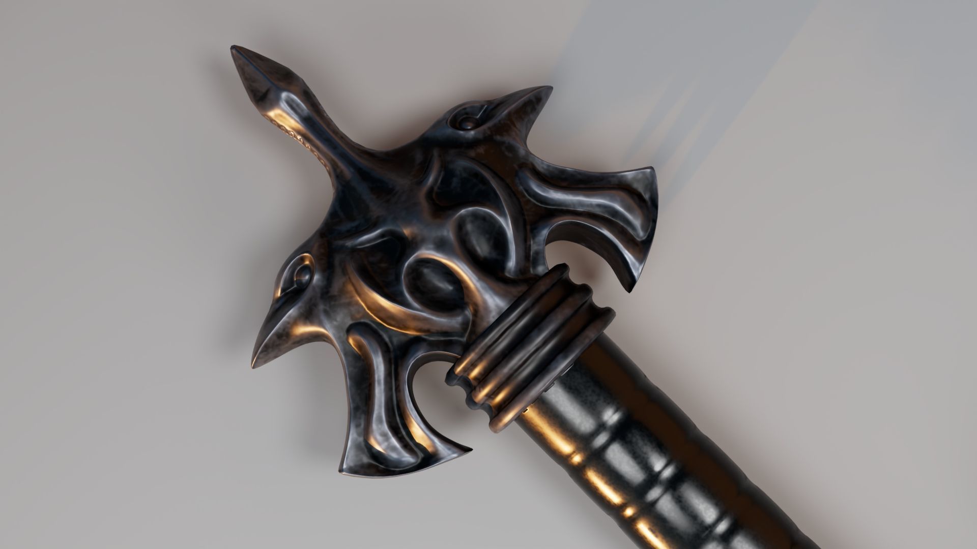 Dragon Sword Game Asset Low-poly 3D model_8