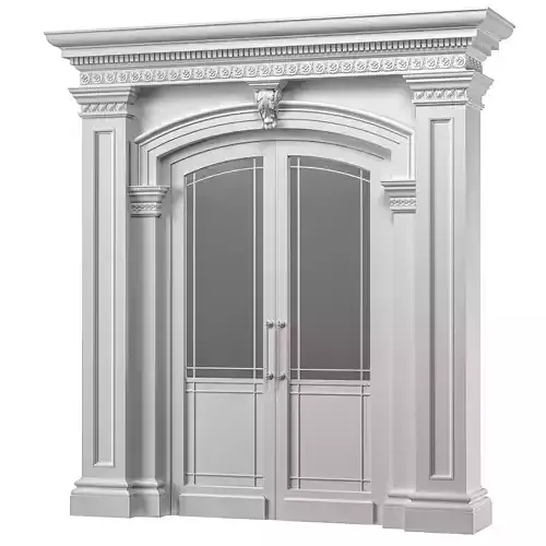 blk wood classcial exterior door art 001