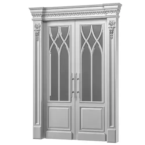 blk wood classcial door art 107