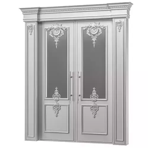 blk wood classcial door art 106
