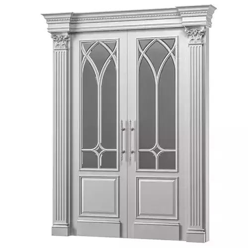 blk wood classcial door art 105