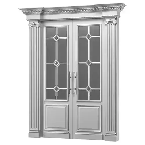 blk wood classcial door art 103