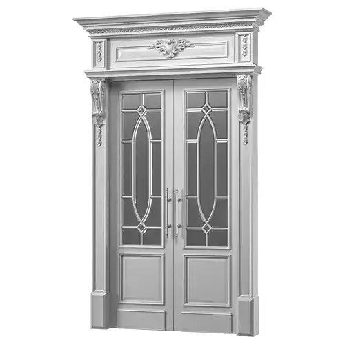 blk wood classcial door art 101