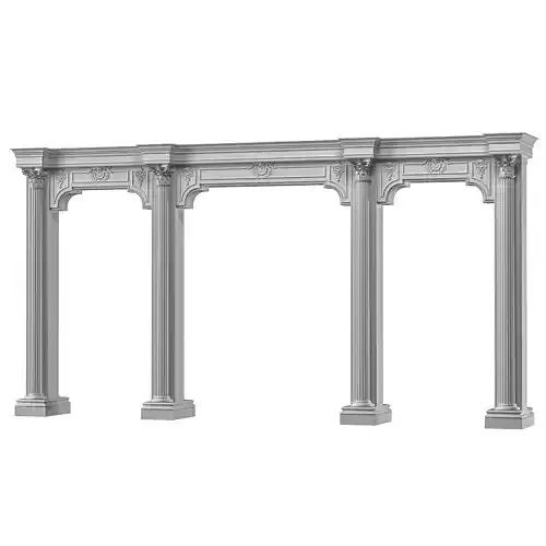 blk wood classcial decorative plaster art 006