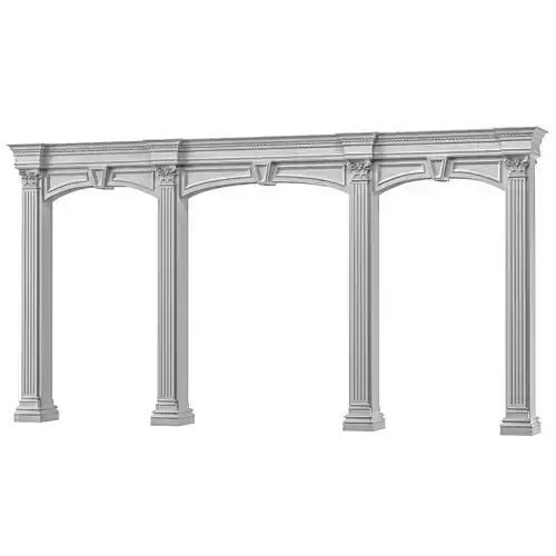 blk wood classcial decorative plaster art 005