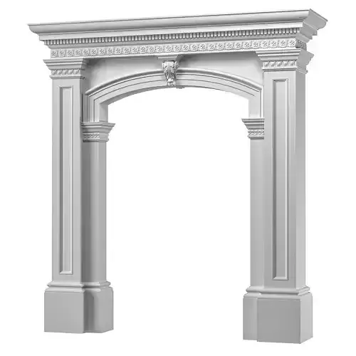 blk wood classcial decorative plaster art 001