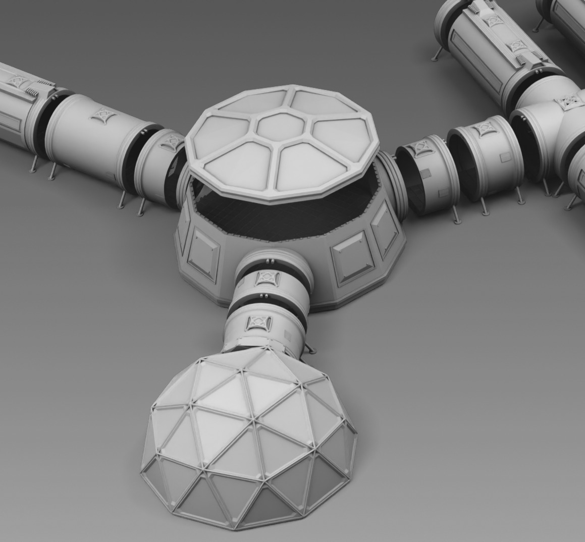 Martian modular base 3D print model_13