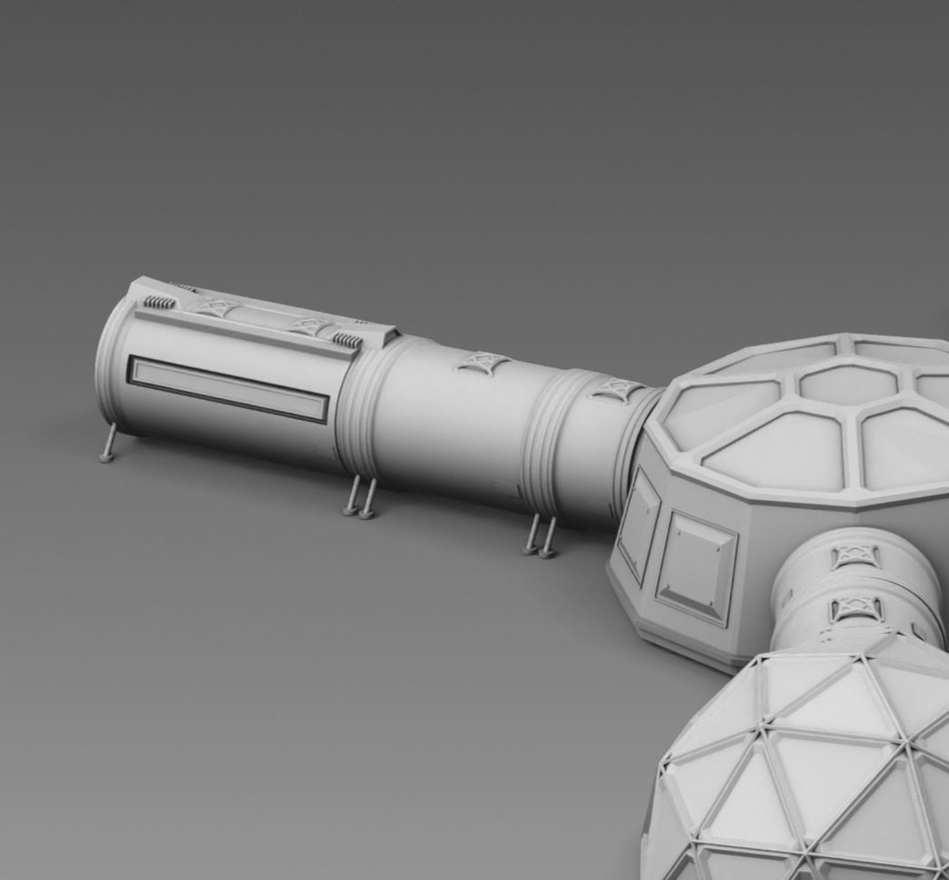 Martian modular base 3D print model_9