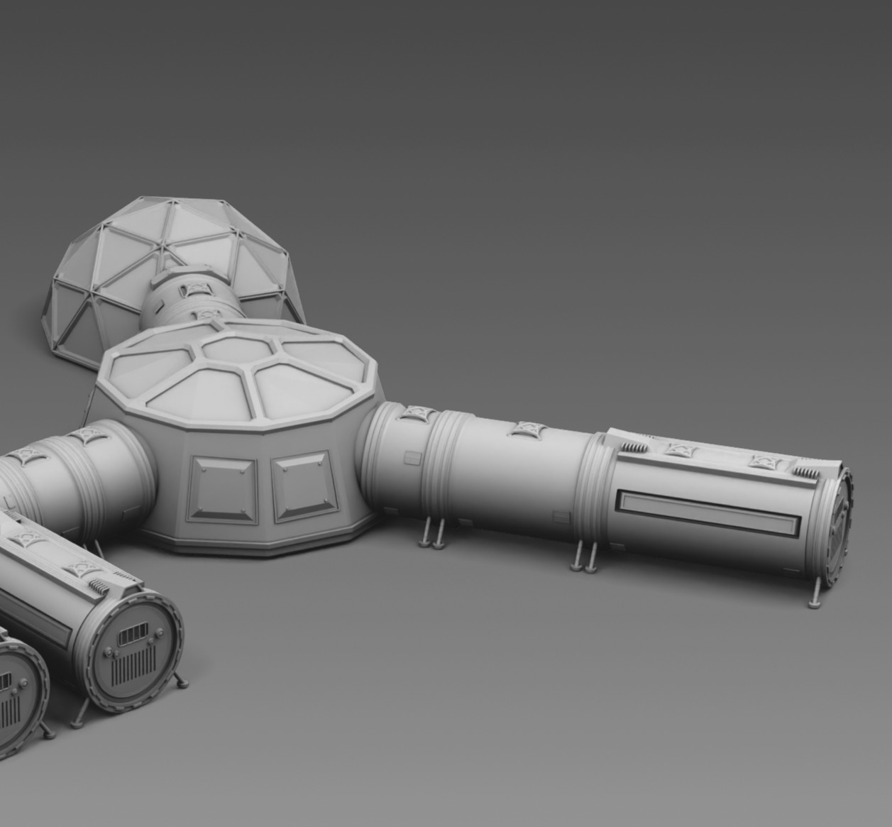 Martian modular base 3D print model_11