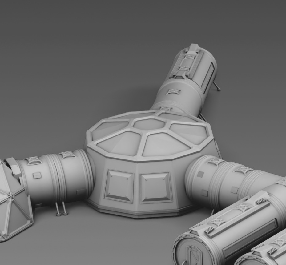 Martian modular base 3D print model_4