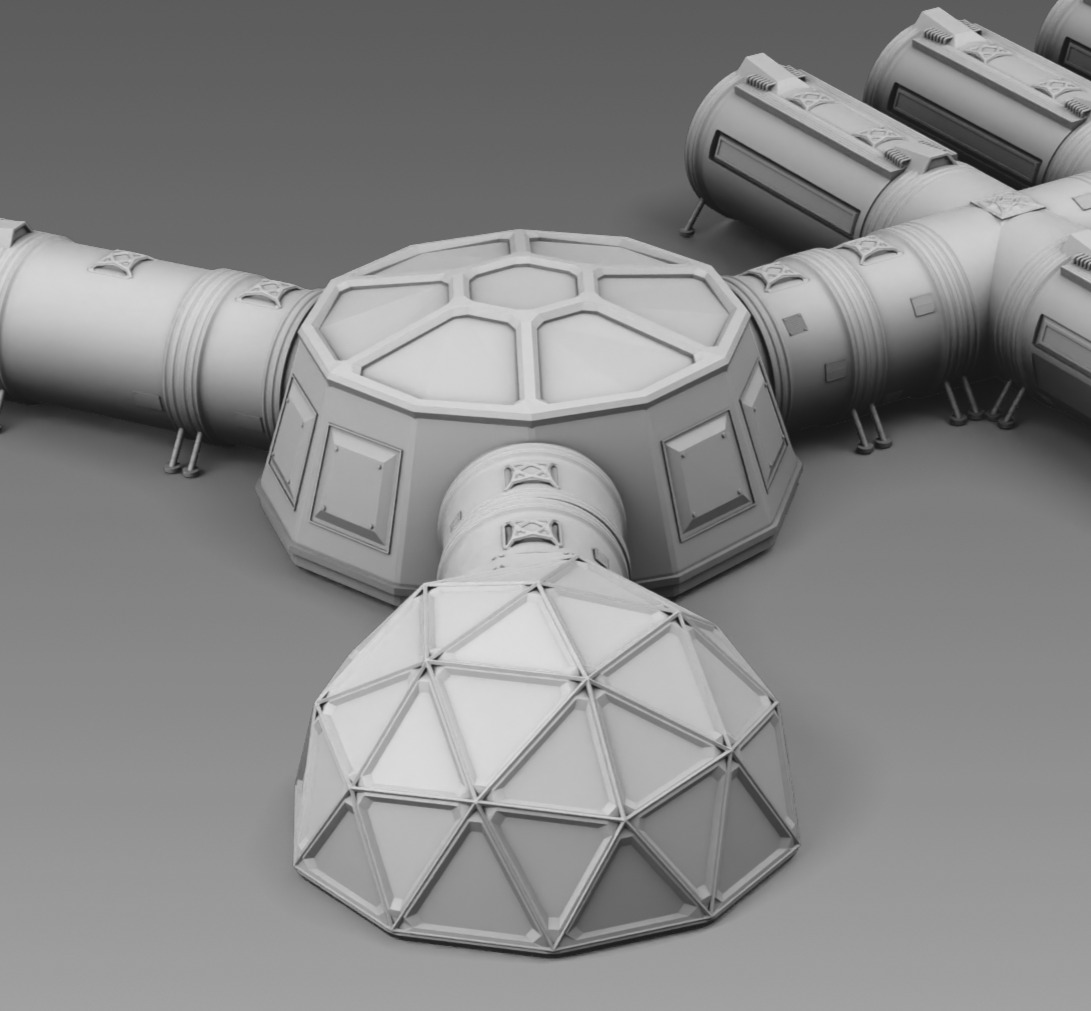 Martian modular base 3D print model_8