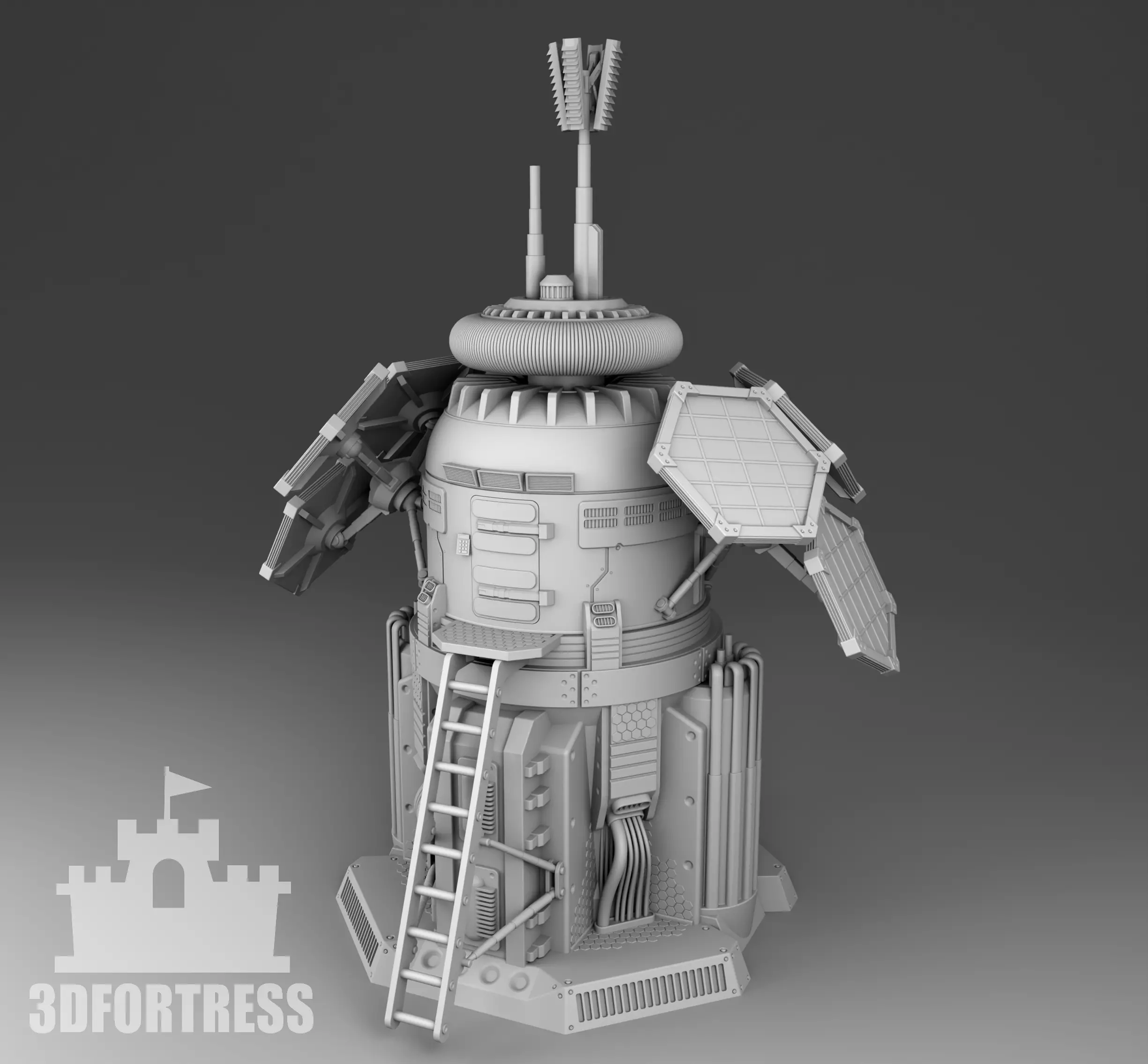 Martian power plant 3D print model_0