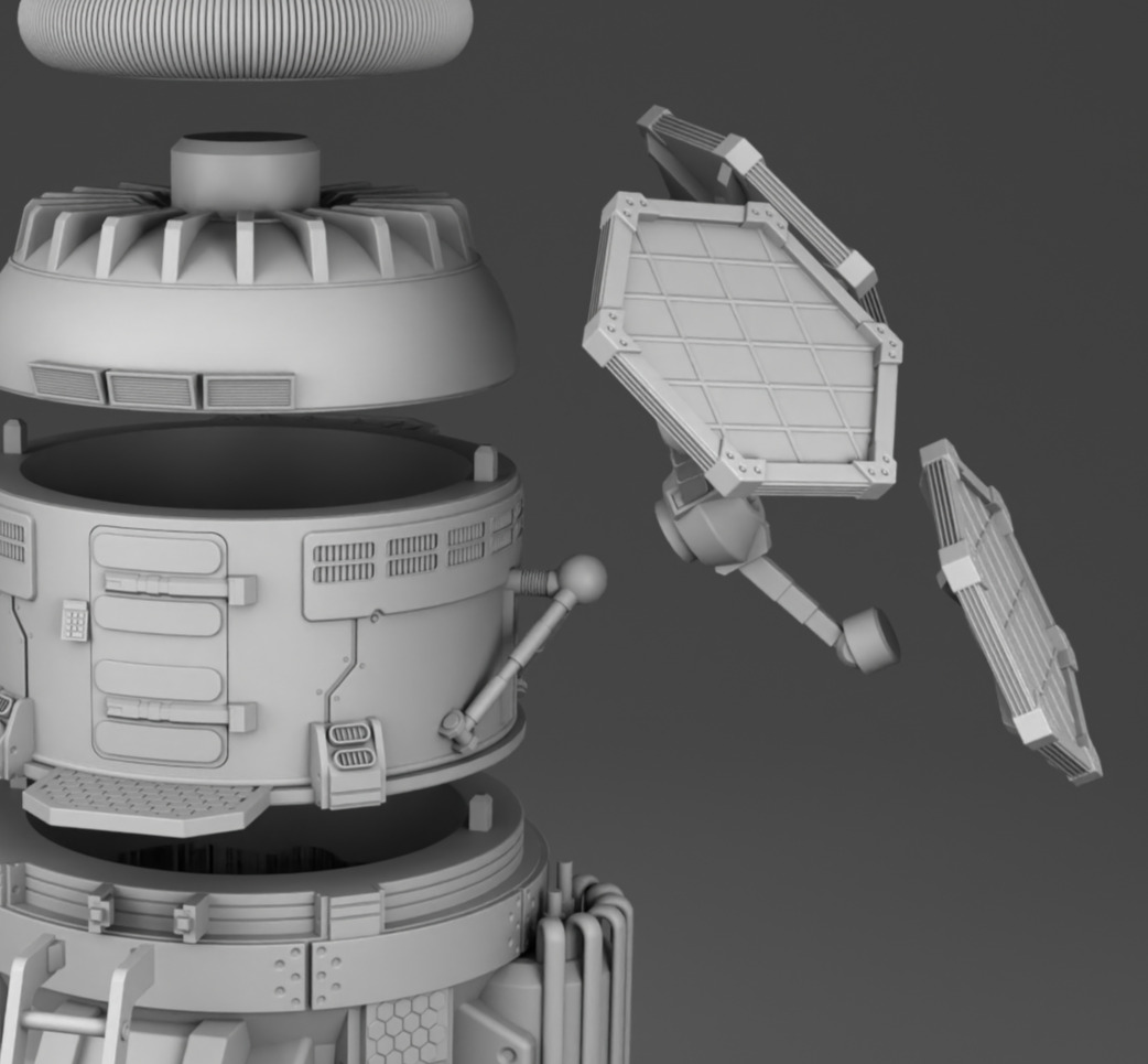 Martian power plant 3D print model_14