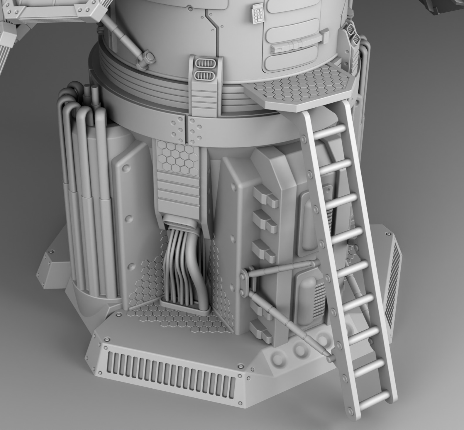 Martian power plant 3D print model_12