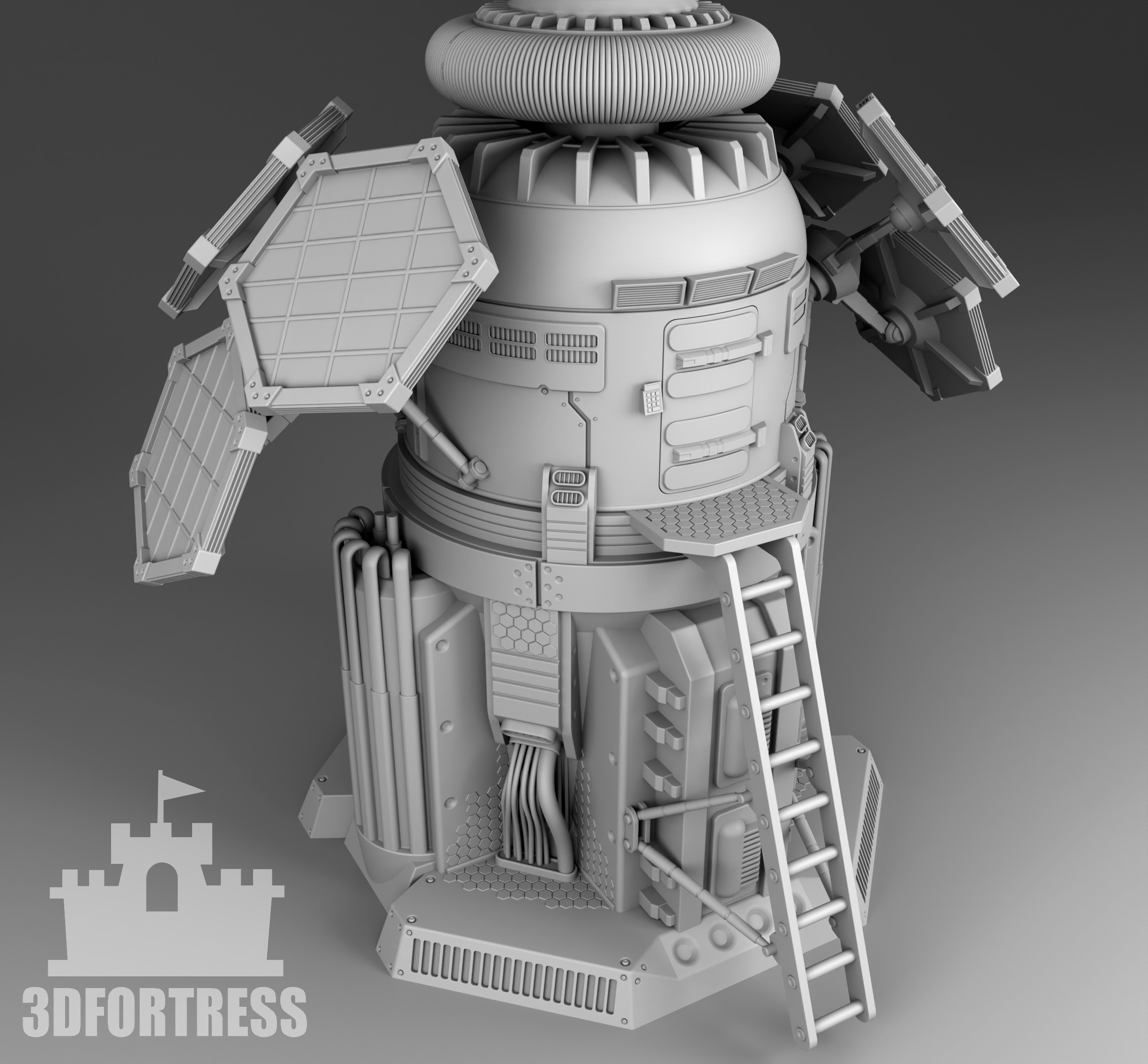 Martian power plant 3D print model_2