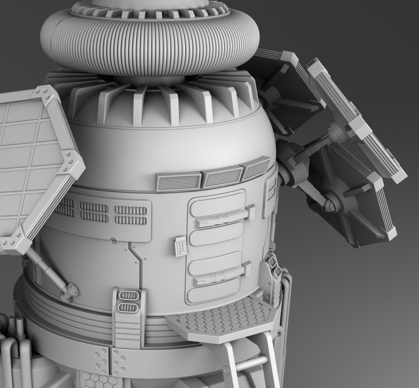 Martian power plant 3D print model_11