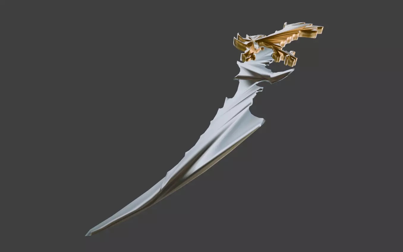 Shiny Dagger Low-poly 3D model