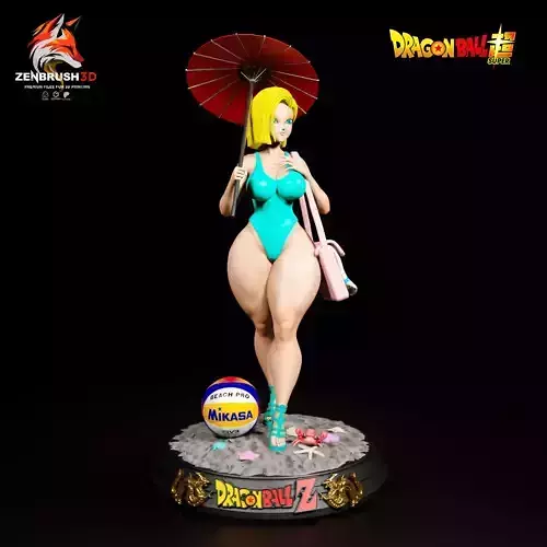 Android 18 - Beach Outfit - NFSW 3D PRINTING 3D print model