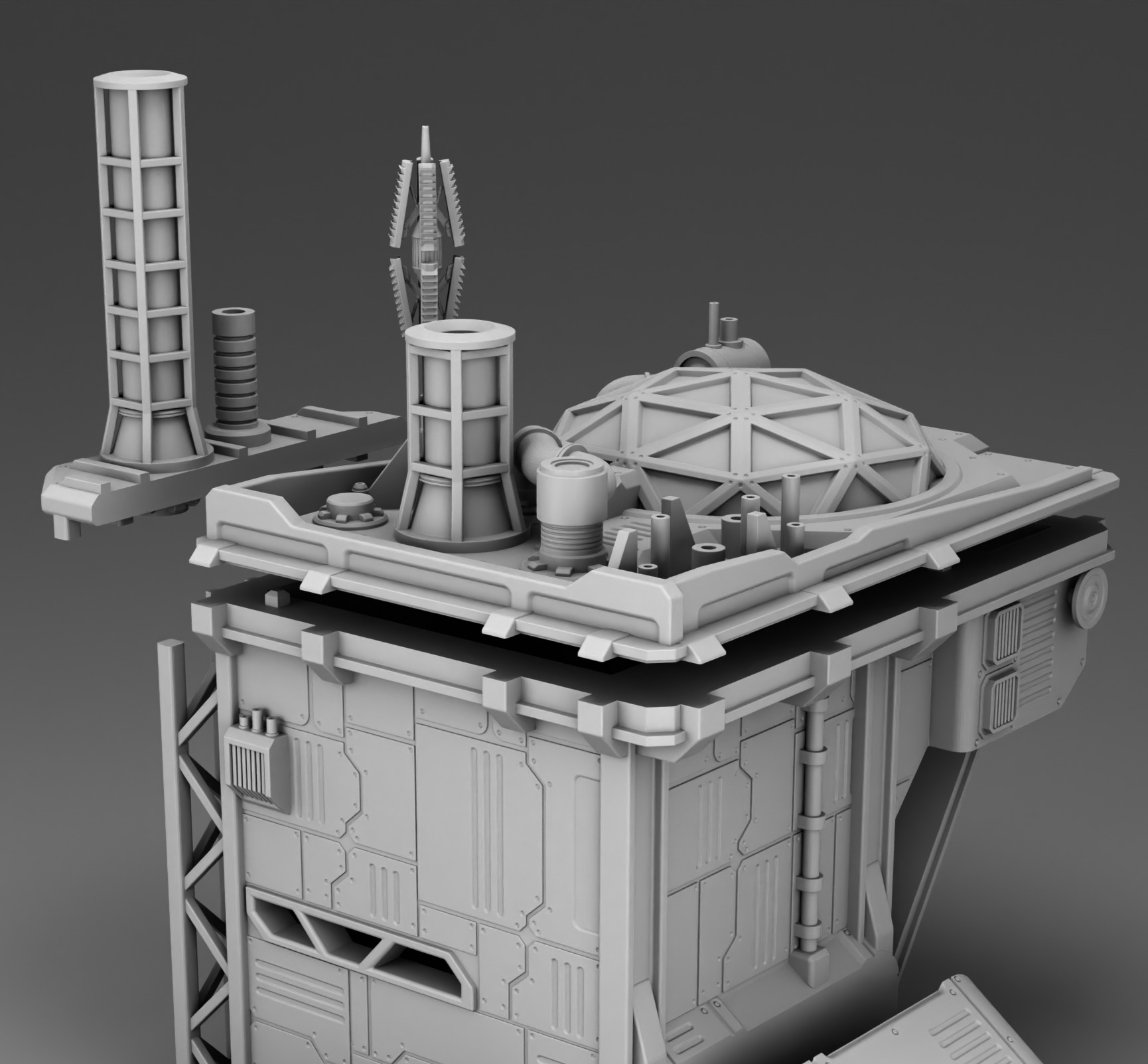 Martian Production workshop 3D print model_17