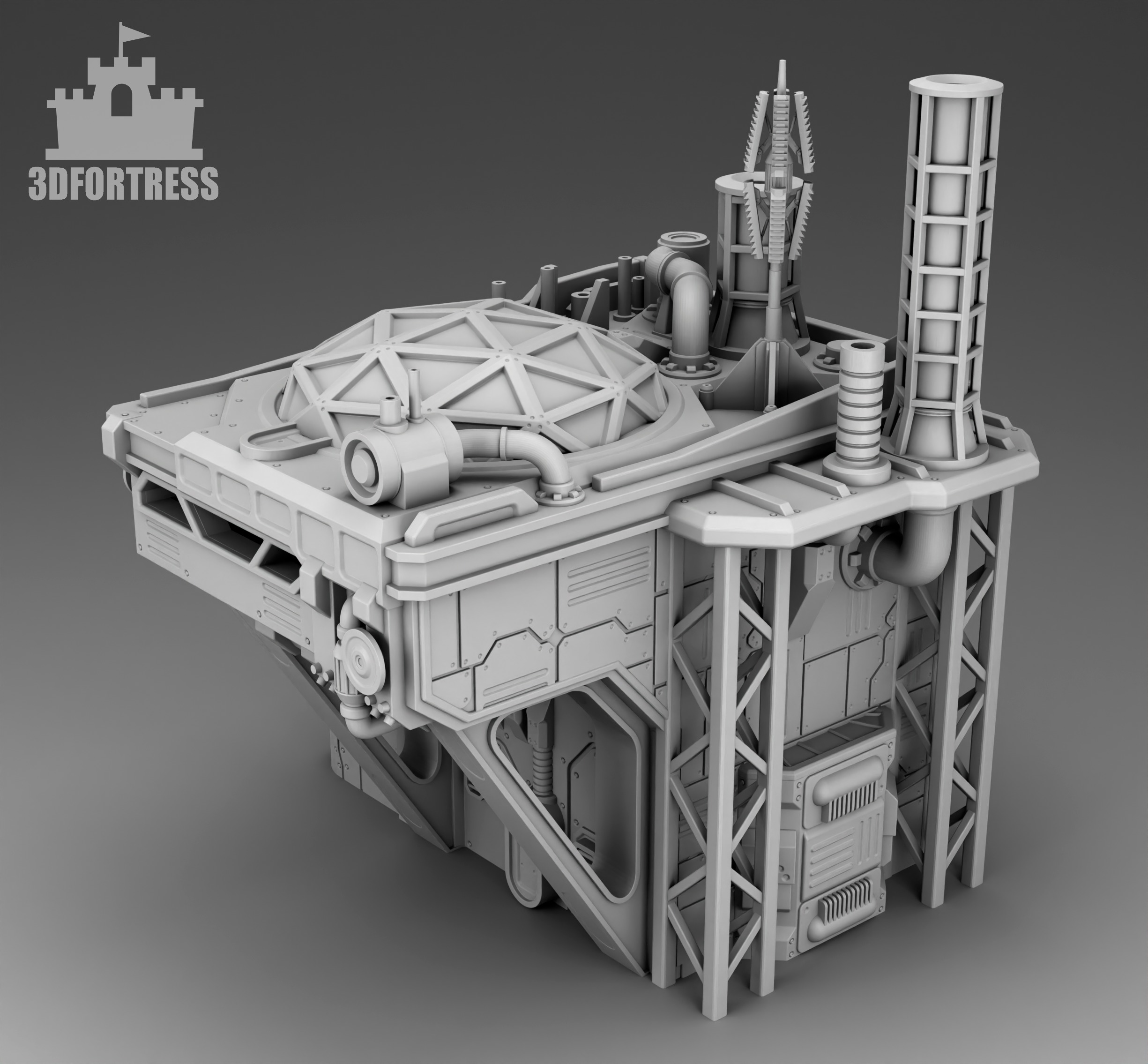 Martian Production workshop 3D print model_1