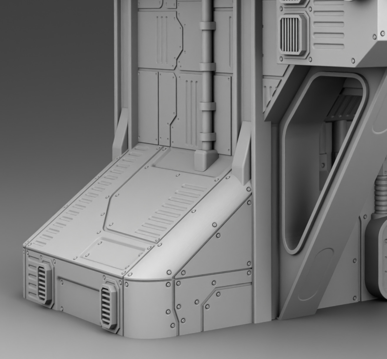 Martian Production workshop 3D print model_4