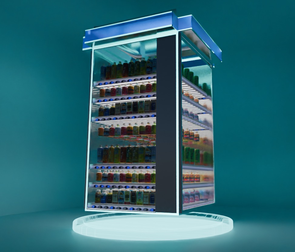Cyberpunk Neon-Lit Sci-Fi Futuristic Vending Machine 3D model_5
