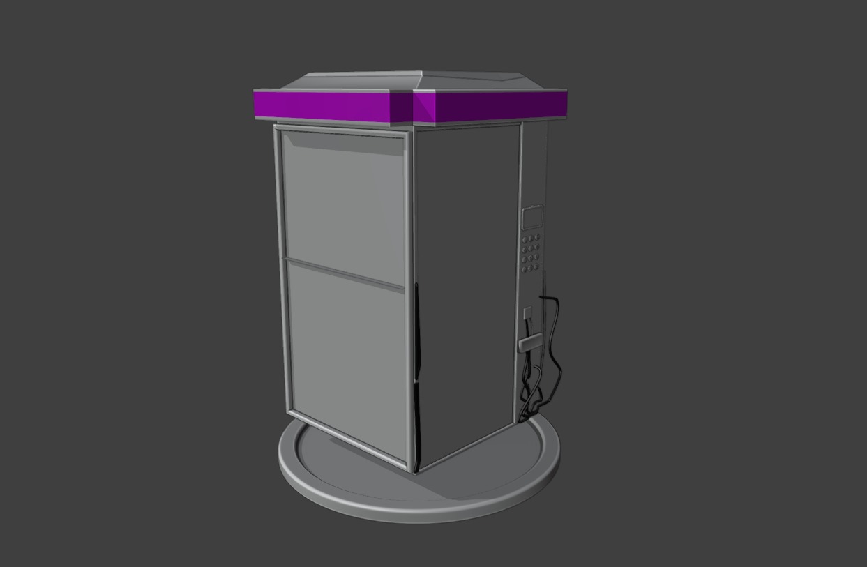 Cyberpunk Neon-Lit Sci-Fi Futuristic Vending Machine 3D model_9