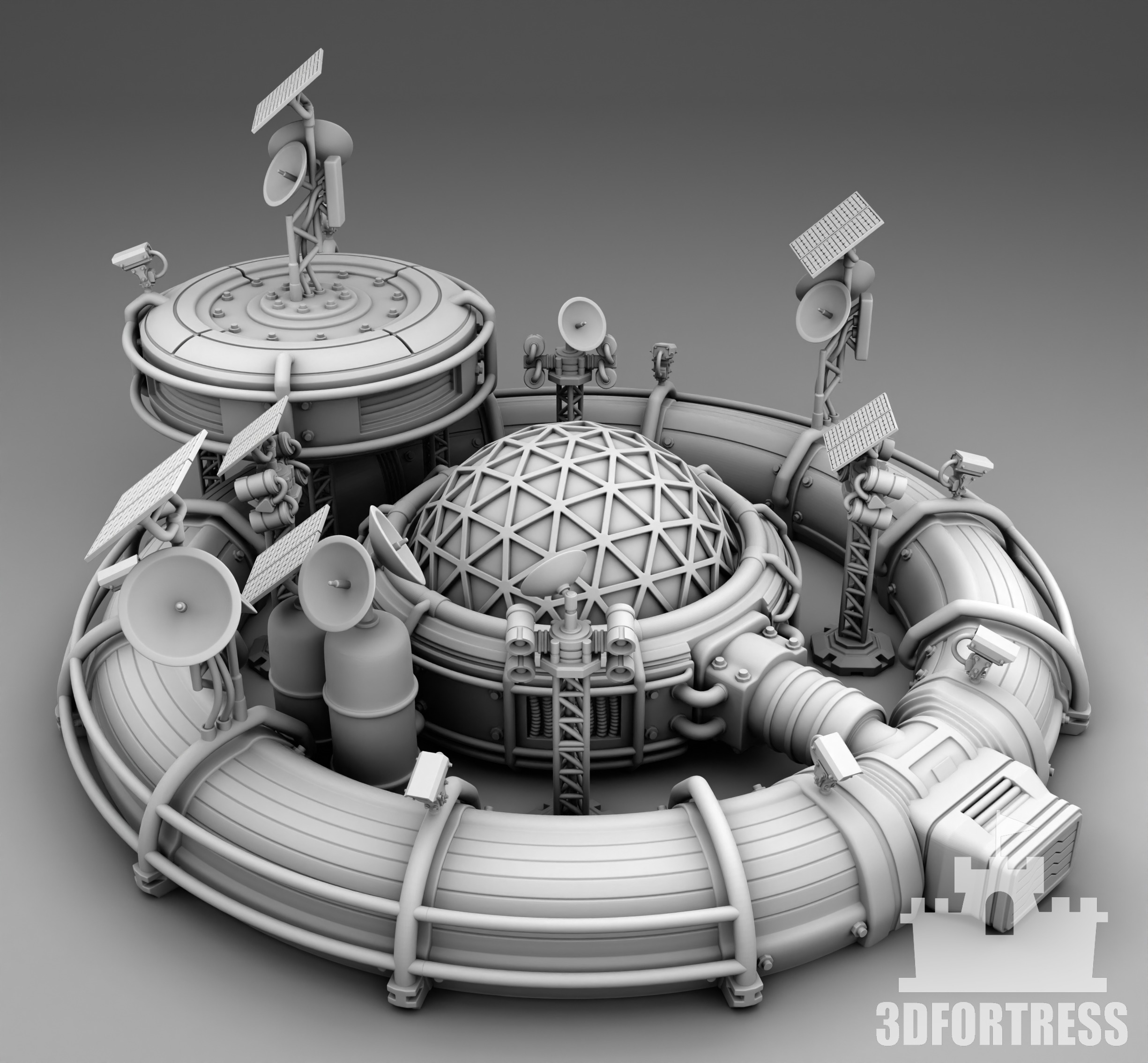 Martian Space base 3D print model_1